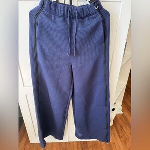Nike city ready loose fit high rise full side zipper sweat pants navy size xs